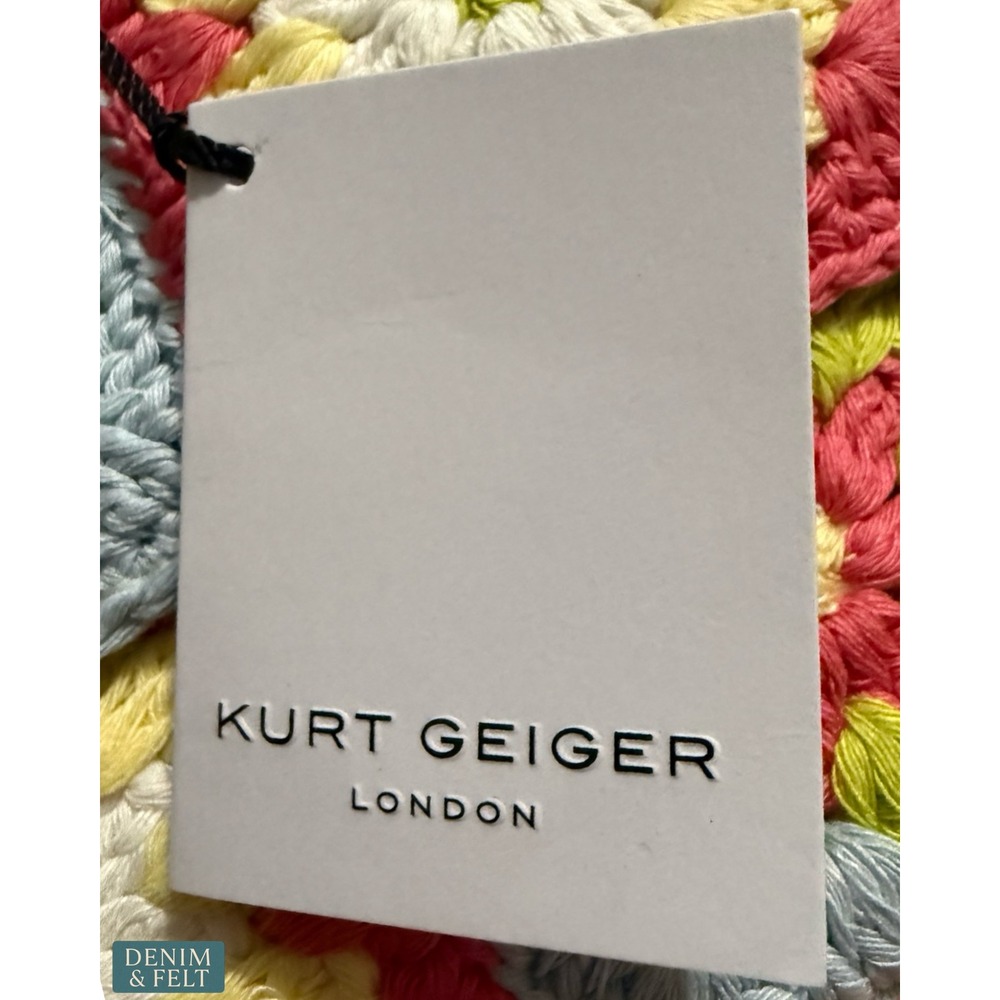 NEW Kurt Geiger London Medium Kensington Crochet Floral Chain Shoulder Bag - Picture 15 of 16